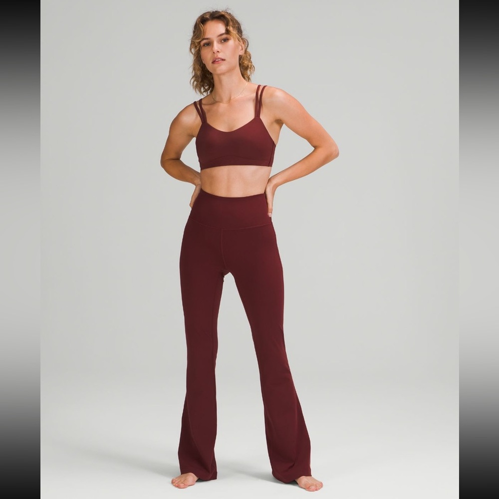 Lululemon Groove Super-High-Rise Flared Pant *Nulu size 4 Red Merlot